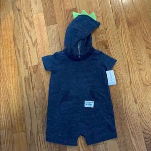 Hooded one piece dinosaur outfit